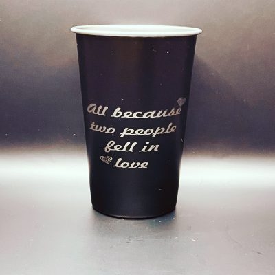Custom 16oz Matte Black Stainless Steel Pint Glass