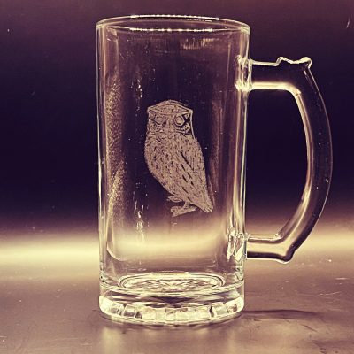 16 oz Glass Beer Mug with Handle