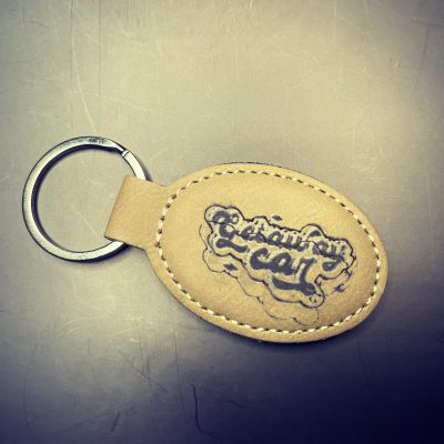 Leather Oval Keychain
