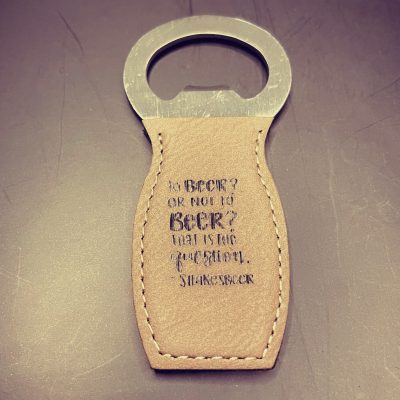 Small Custom Leather Bottle Opener