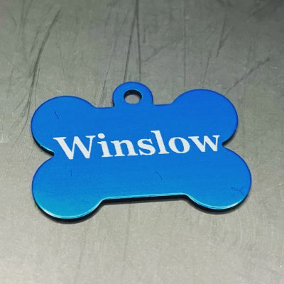 Personalized Blue Dog Tag