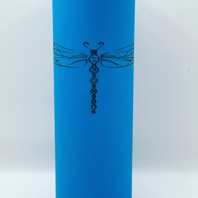 Custom Blue 20 oz Slim Tumbler with Straw
